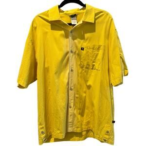 The North Face Shirt Mens Large Yellow A5 Series Button Down Short Sleeve